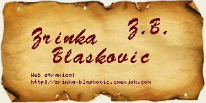 Zrinka Blašković vizit kartica